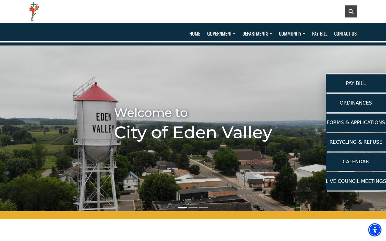 Eden Valley city website for Eden Valley warrant records contact information